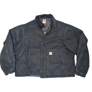 Carhartt Arctic Quilt Insulated Jacket Black Size XXL Canvas Work Coat